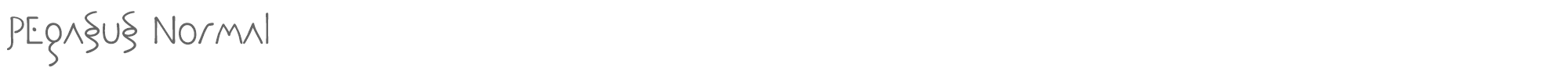 Sample characters Pegasus Font